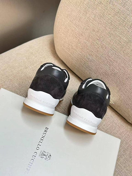 Женские комбинированные кроссовки Brunello Cucinelli low-top premium