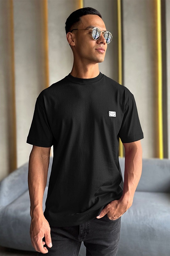 Футболка Dolce & Gabbana logo-plaque - Black