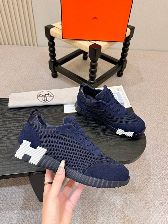 Мужские синие кроссовки Hermes Bouncing