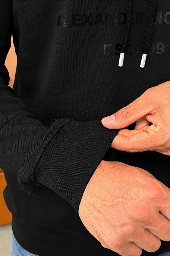 Чёрное худи Alexander McQueen graffiti logo-print