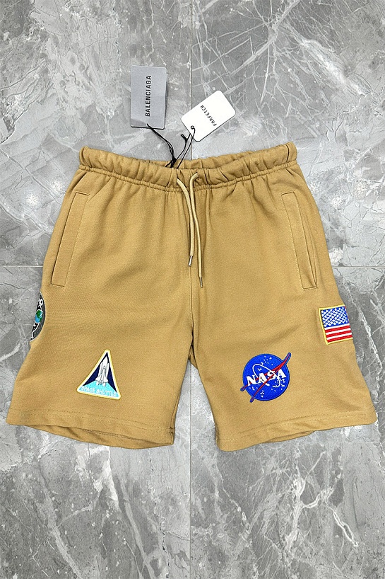 Мужские бежевые шорты Balenciaga x Nasa Apollo