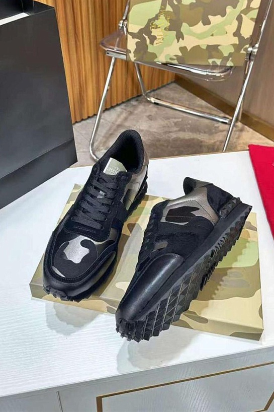 Комбинированные кроссовки Valentino Rockrunner - Black / Grey