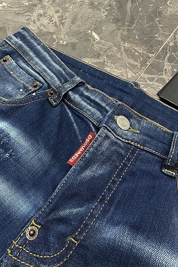 Синие джинсовые шорты Dsquared2   