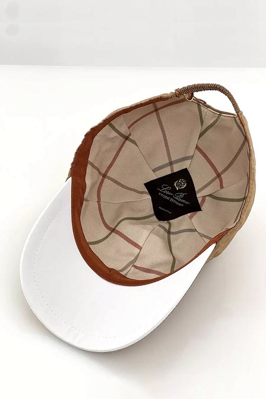 Бежевая бейсболка Loro Piana embroidered-logo
