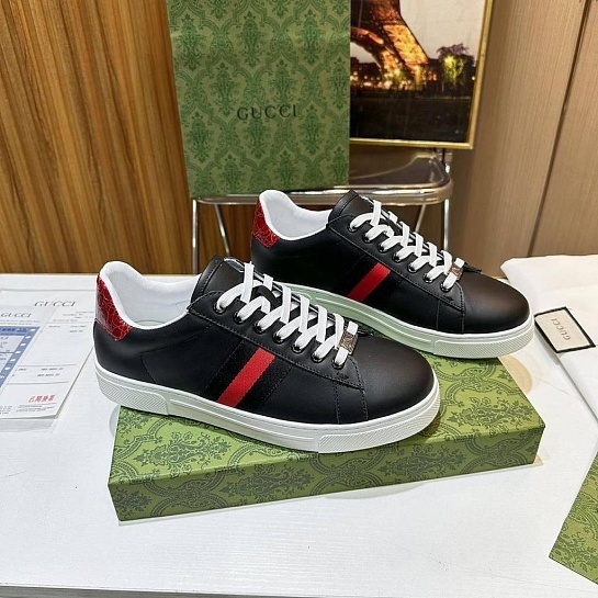 Мужские кроссовки Gucci Ace - Black