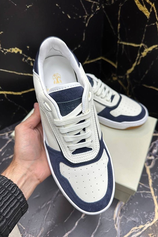 Мужские комбинированные кроссовки Brunello Cucinelli