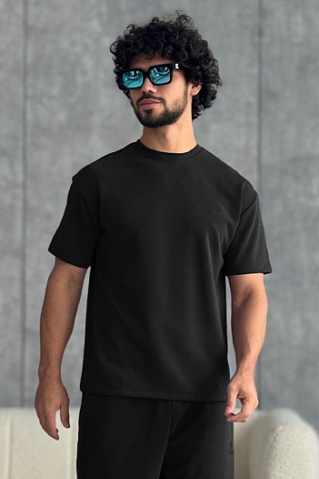 Мужская чёрная футболка Loro Piana   