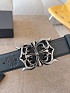 Кожаный ремень Chrome Hearts Cross Patch Cemetery premium