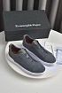 Серые кроссовки Ermenegildo Zegna Triple Stitch Canvas