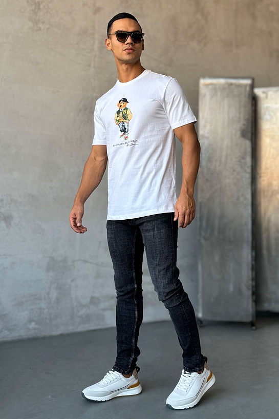 Мужская футболка Polo Ralph Lauren Varsity Bear - White