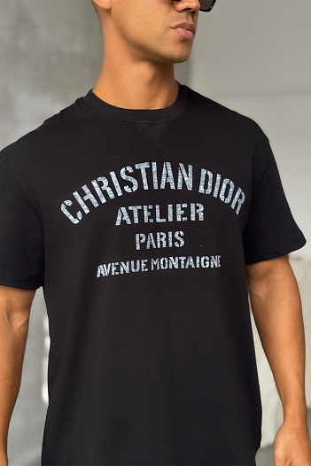 Оверсайз футболка Dior Atelier Paris - Black   