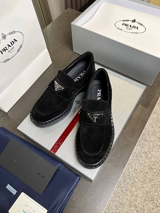 Мужские замшевые лоферы Prada premium