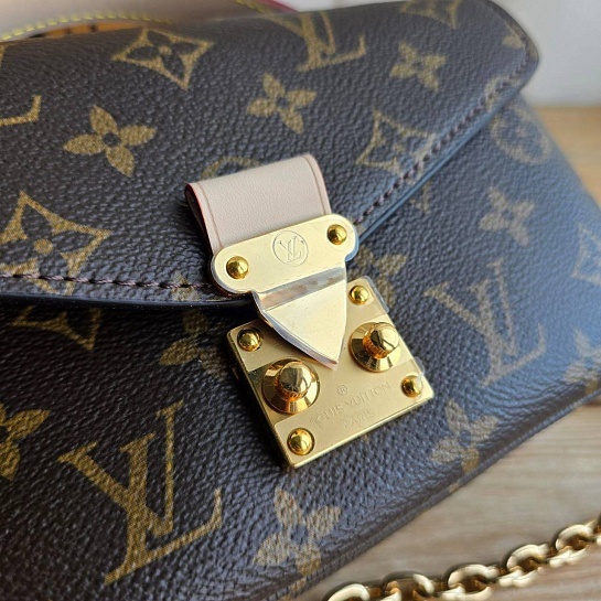Кожаная сумка Louis Vuitton Pochette Mini 19x10 см - Brown