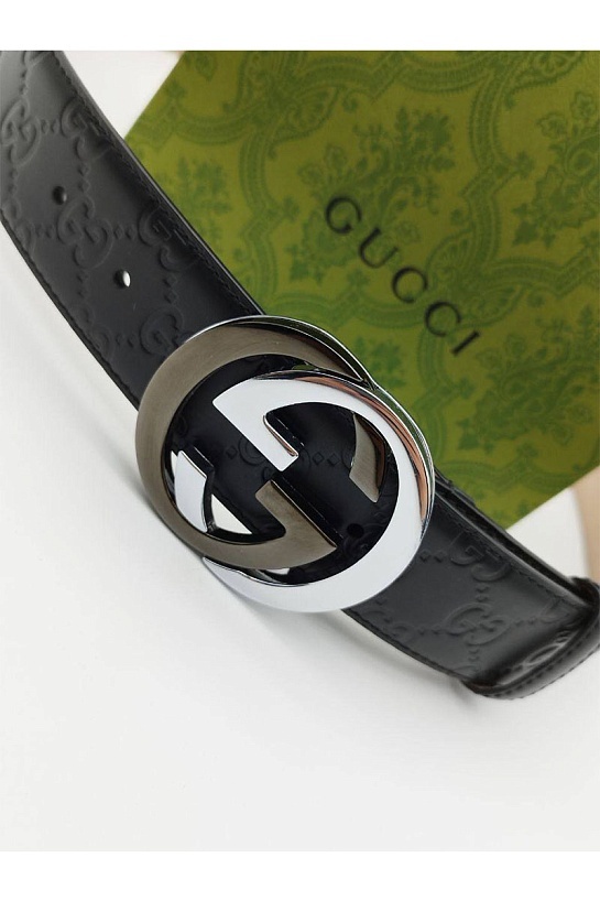 Мужской кожаный ремень Gucci - ширина 3.8 см, длина 100 / 110 / 115 см (3 расцветки)