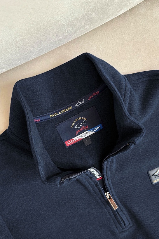 Кофта с высоким горлом Paul & Shark logo-patch - Navy
