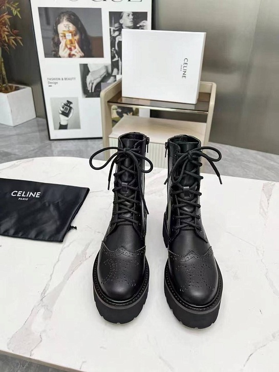 Женские кожаные ботинки Celine