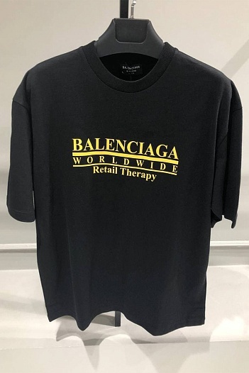 Чёрная оверсайз футболка Balenciaga   