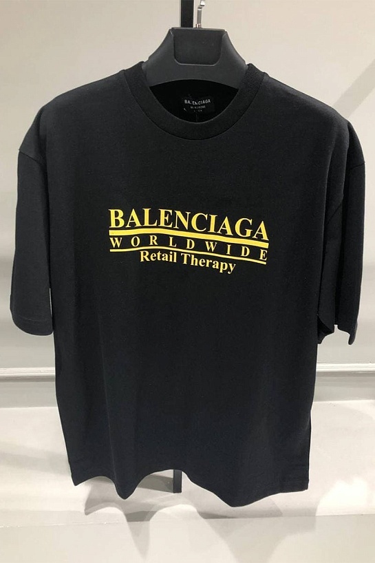 Чёрная оверсайз футболка Balenciaga
