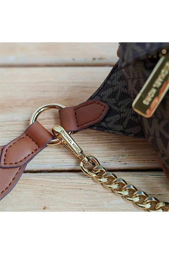 Кожаная поясная сумка Michael Kors Perry 27x14 см - Brown