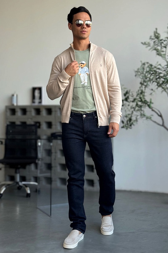 Мужская кофта Polo Ralph Lauren pony-embroidered - Beige