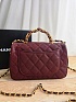 Кожаная сумка Chanel Burgundy Quilted 20x13 см