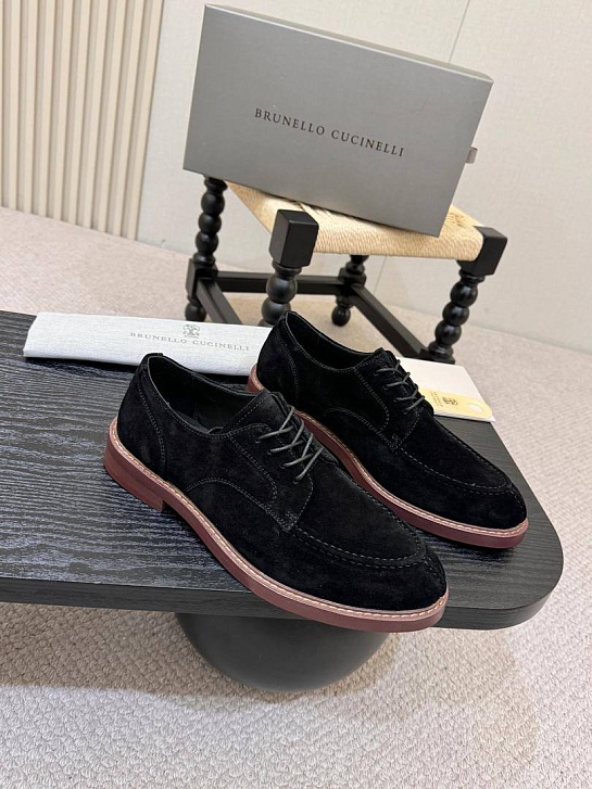 Замшевые ботинки Brunello Cucinelli derby - Black