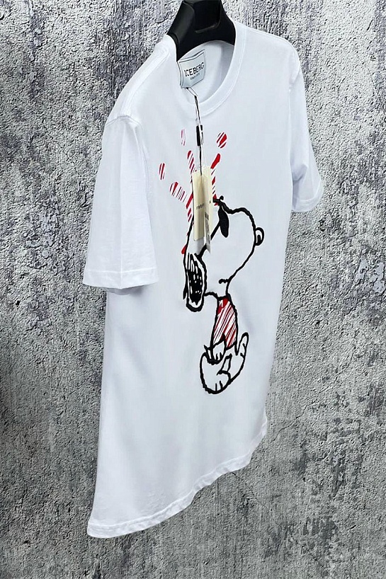 Мужская футболка Iceberg embroidered Snoopy - White