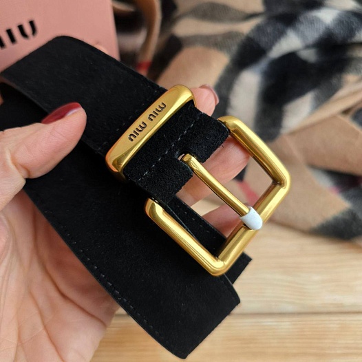 Замшевый ремень MIU MIU   