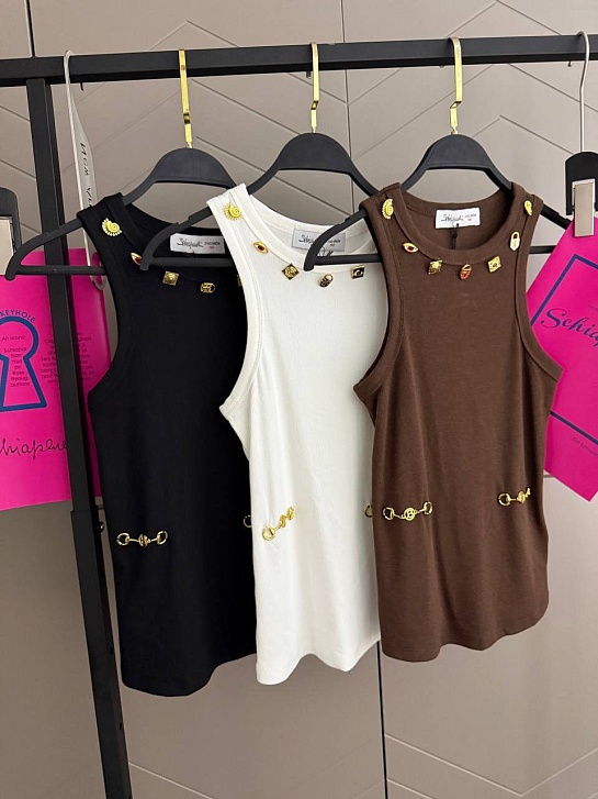 Женская майка Schiaparelli premium - Brown