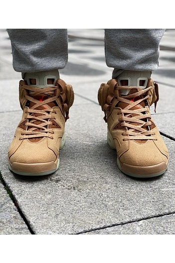 Кроссовки Travis Scott x Nike Air Jordan 6 Retro "British Khaki"   