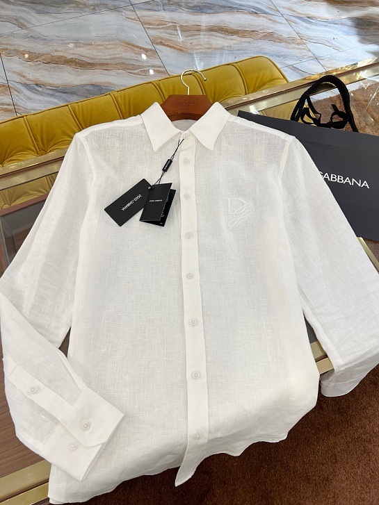 Льняная рубашка Dolce & Gabbana Premium - White
