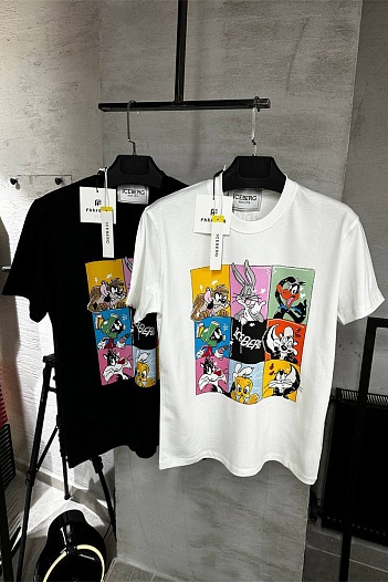 Мужская чёрная футболка Iceberg x Looney Tunes   