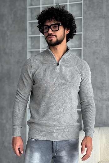 Мужской светло-серый джемпер Paul & Shark zip-up   