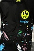 Чёрная оверсайз футболка Barrow logo-print paint-splatter