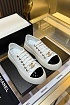 Женские кожаные кроссовки Chanel Premium - White / Black