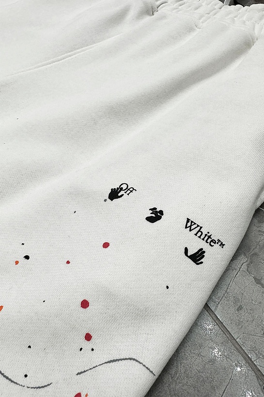 Мужские белые шорты Off-White paint-splatter