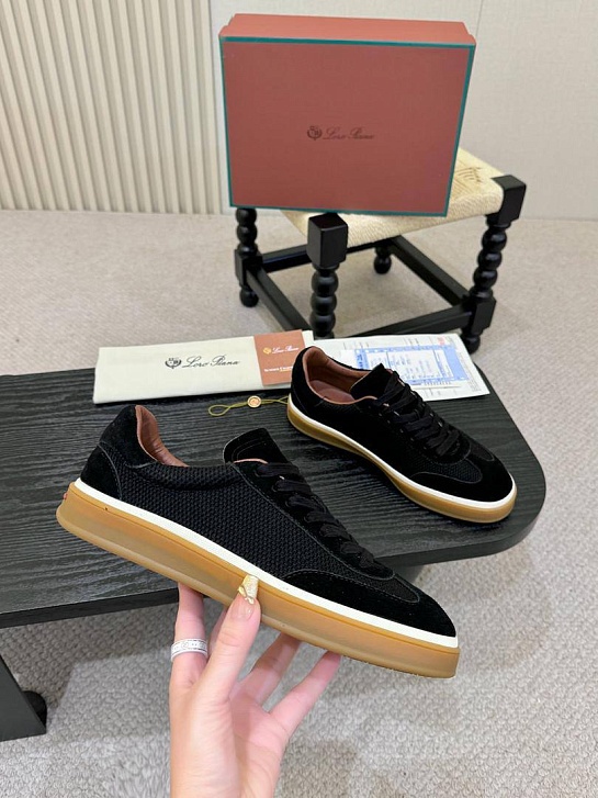 Мужские кроссовки Loro Piana Tennis Walk - Black