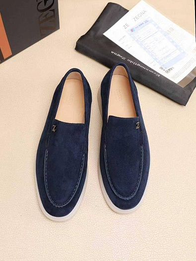 Мужские замшевые лоферы Ermenegildo Zegna   