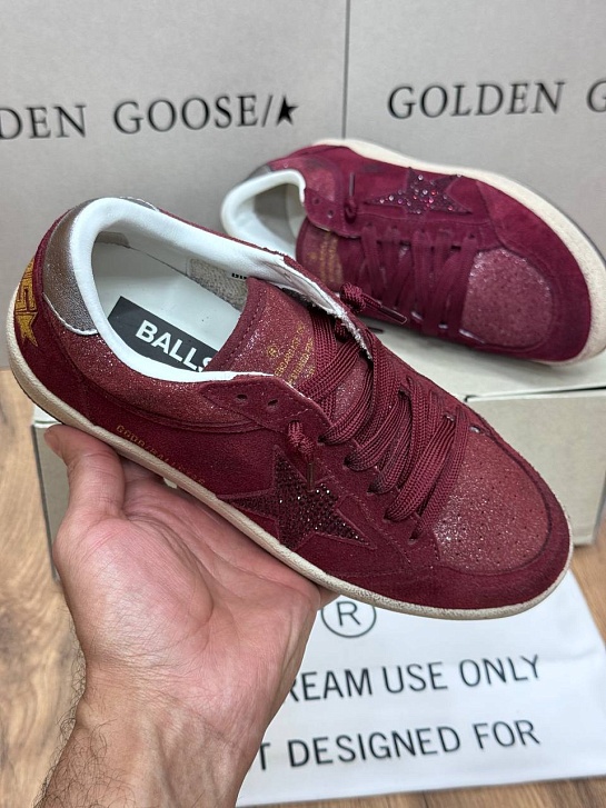 Женские замшевые кроссовки Golden Goose Ball Star premium