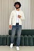 Мужская белая кофта на молнии Loro Piana