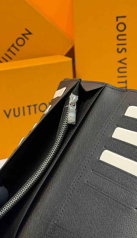 Кожаный бумажник Louis Vuitton Brazza premium 10x19x2 см
