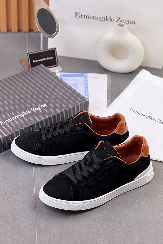 Мужские замшевые кроссовки Ermenegildo Zegna