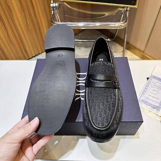 Мужские лоферы Dior Granville Oblique Jacquard
