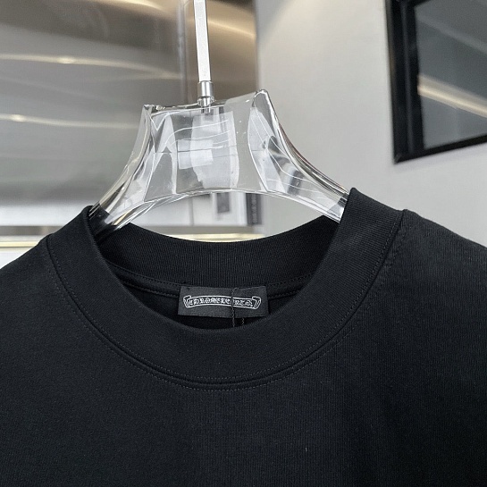 Чёрная оверсайз футболка Chrome Hearts Premium