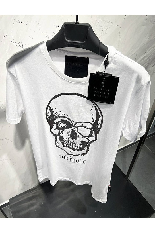 Футболка белого цвета Philipp Plein The Skull