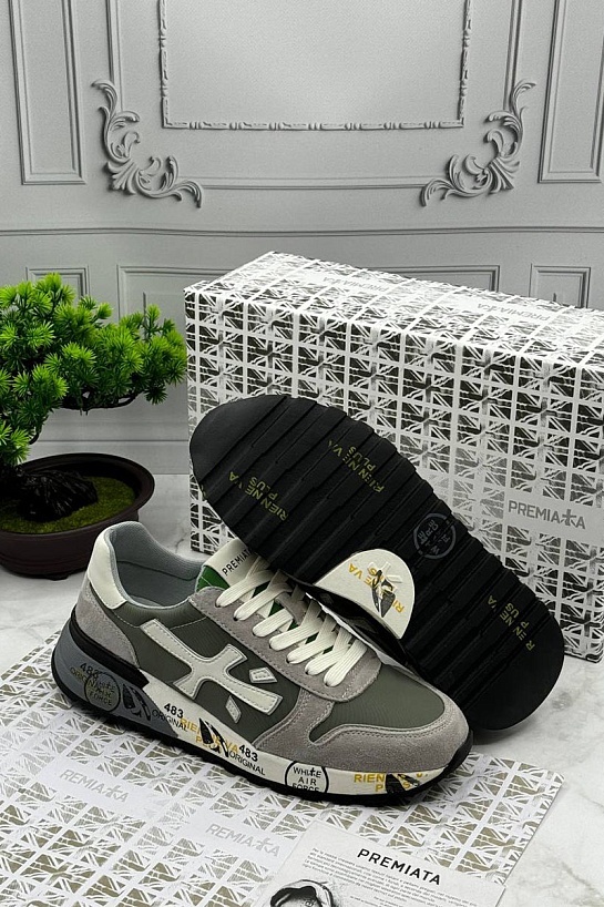 Мужские кроссовки Premiata Mick - Grey / Green