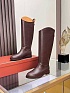 Женские кожаные сапоги Loro Piana premium - Brown