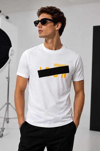 Мужская футболка Dsquared2 Tape Detail - White   