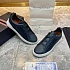 Мужские кроссовки Ermenegildo Zegna Triple Stitch Alligator - Navy