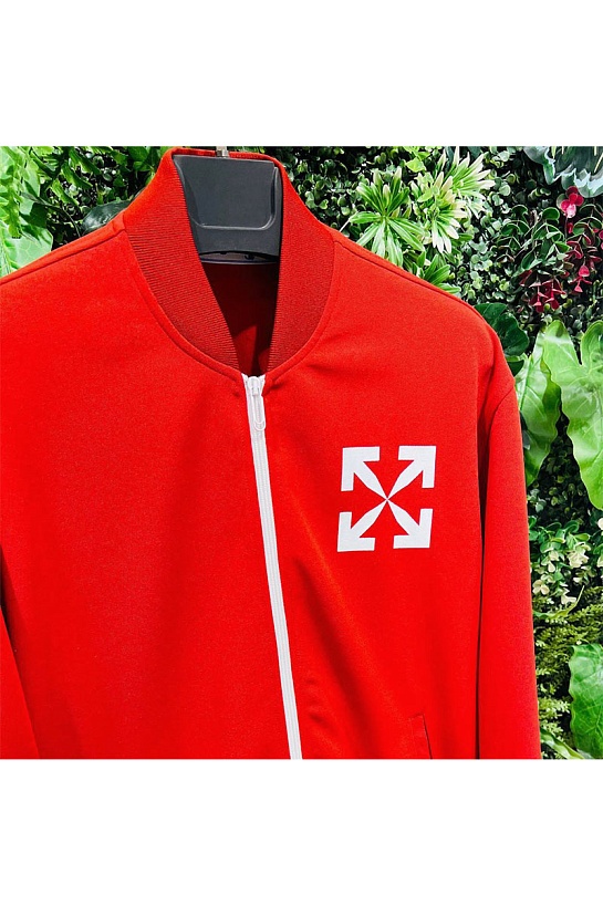 Мужской красный костюм Off-White Arrow logo-print
